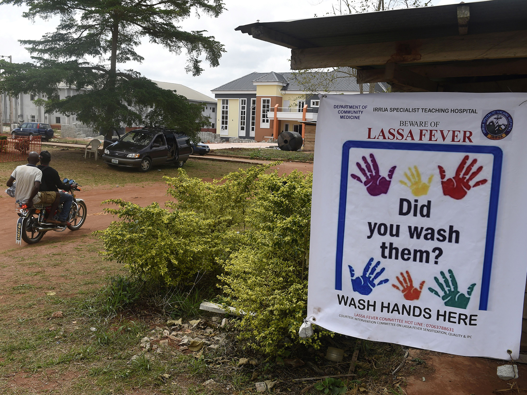 This Banner Is Displayed At The Institute Of Lassa Fever Research