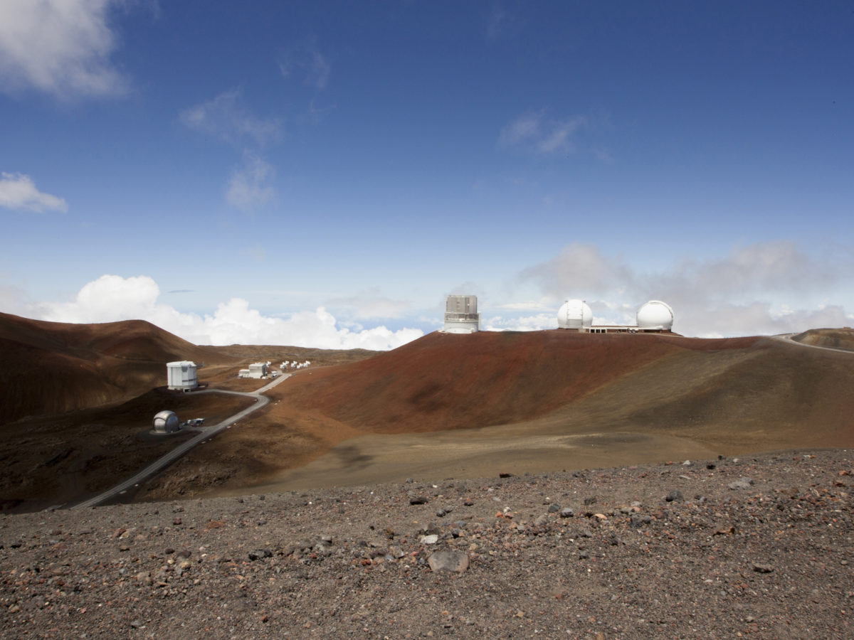 Telescopes on the summit of Mauna Kea on Hawaii's Big Island. Some native Hawaiians consider