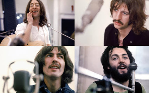 The Beatles in a grid