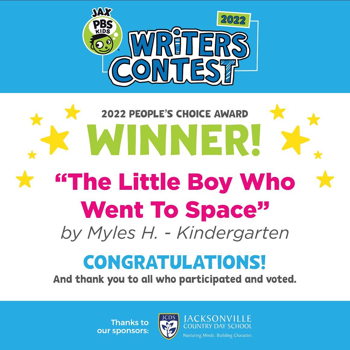 Featured image for “2022 Jax PBS Kids PEOPLE’S CHOICE AWARD WINNER!”