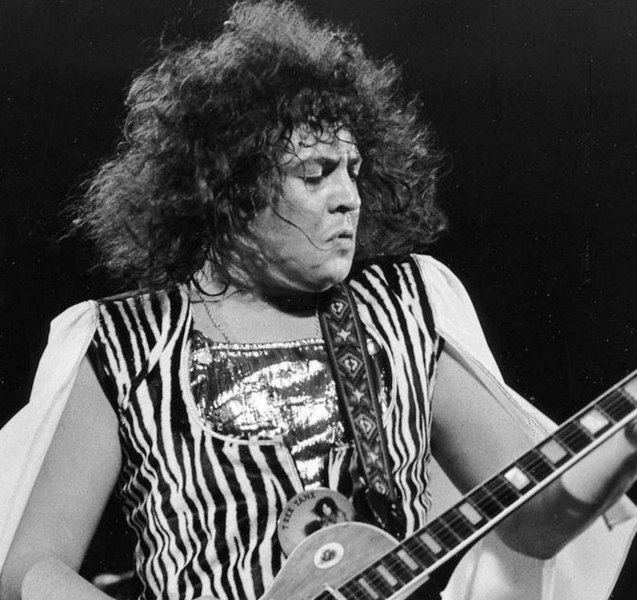 Marc Bolan of T. Rex performing